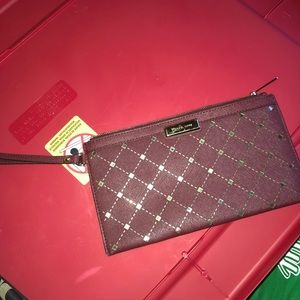 Maroon Michael Kors wristlet